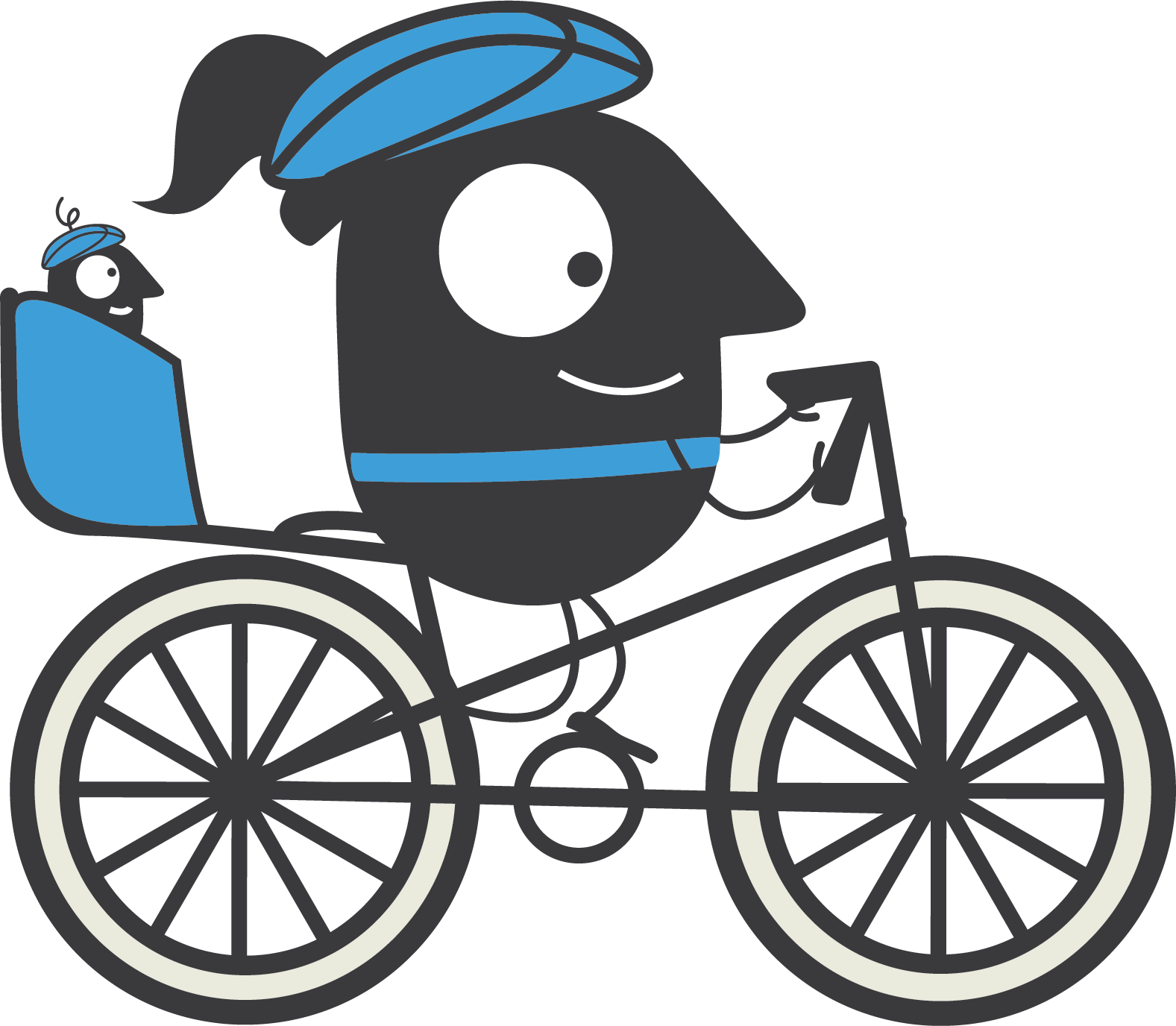 11 EMW Cyclist Female with Baby